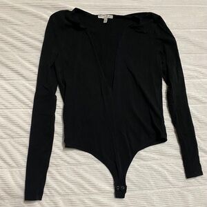 Express black plunging bodysuit size L